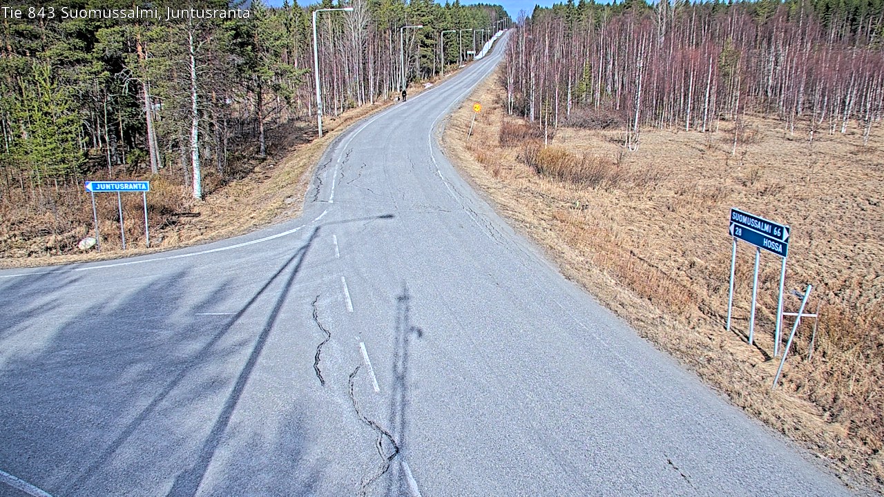Weather Camera Image Road 843 Suomussalmi, Juntusranta, Suomussalmi, Kainuu