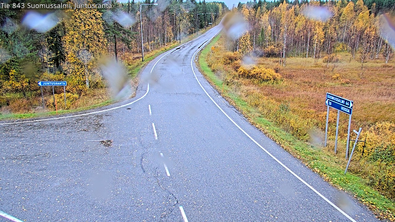Weather Camera Image Road 843 Suomussalmi, Juntusranta, Suomussalmi, Kainuu