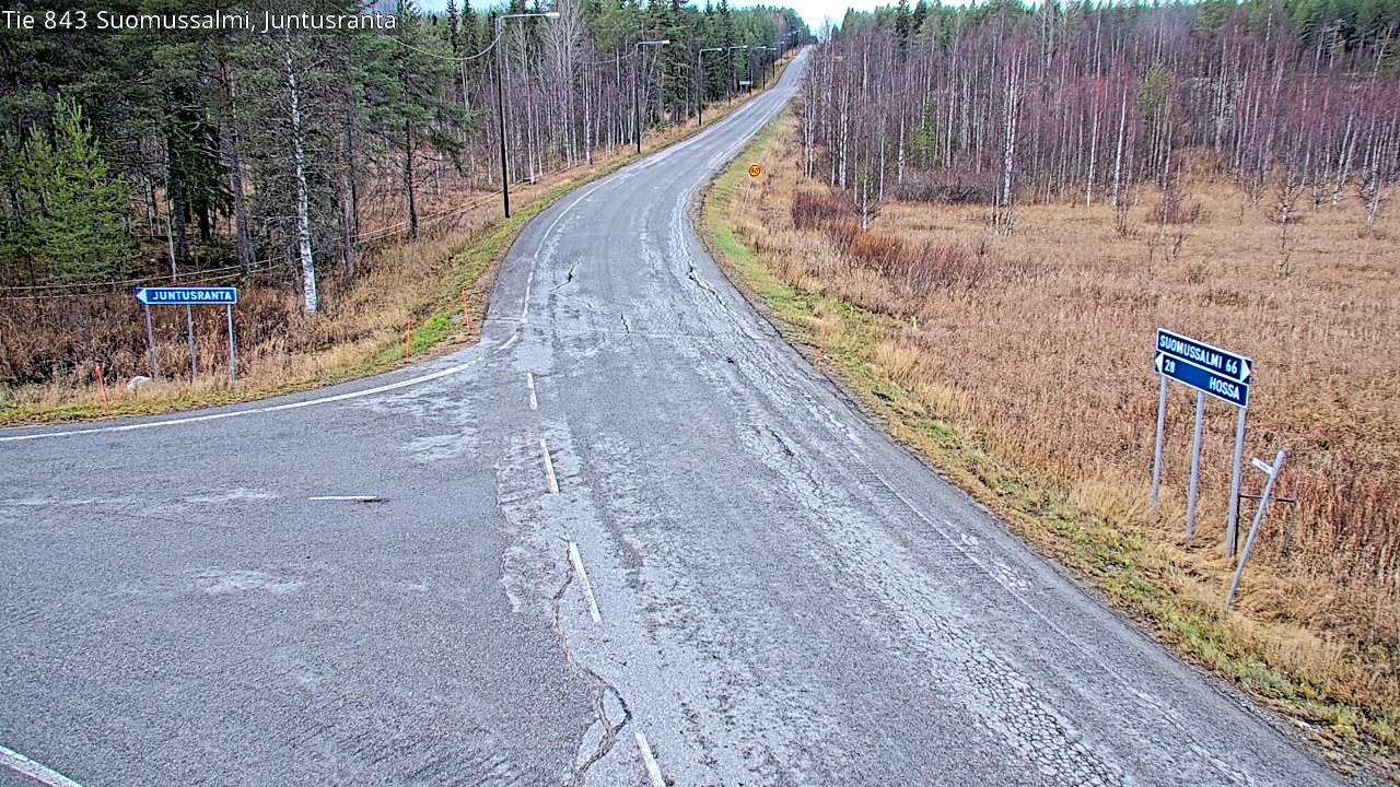 Kelikamerat Kuva Tie 843 Suomussalmi, Juntusranta, Suomussalmi, Kainuu