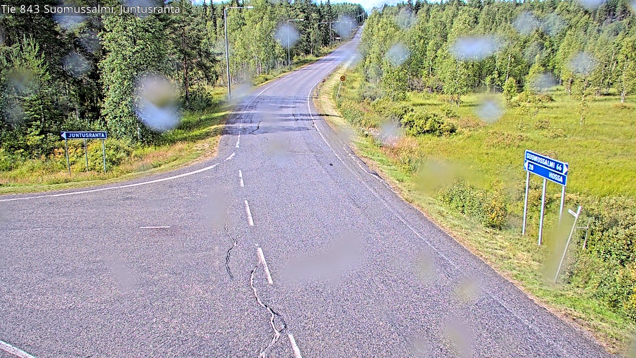 Weather Camera Image Road 843 Suomussalmi, Juntusranta, Suomussalmi, Kainuu