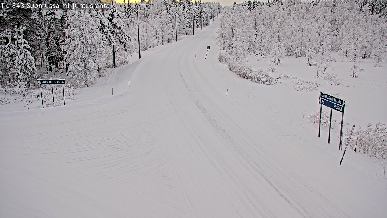 Kelikamerat Kuva Tie 843 Suomussalmi, Juntusranta, Suomussalmi, Kainuu