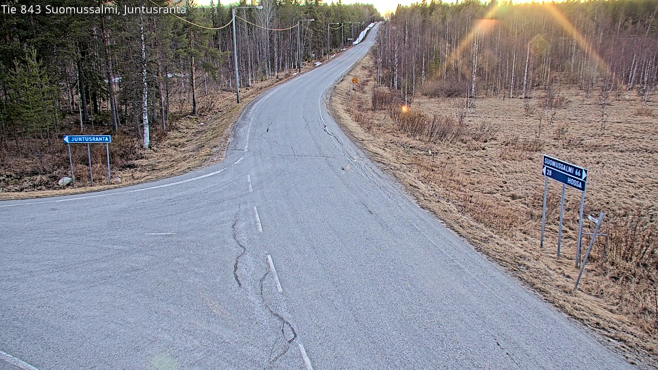 Kelikamerat Kuva Tie 843 Suomussalmi, Juntusranta, Suomussalmi, Kainuu
