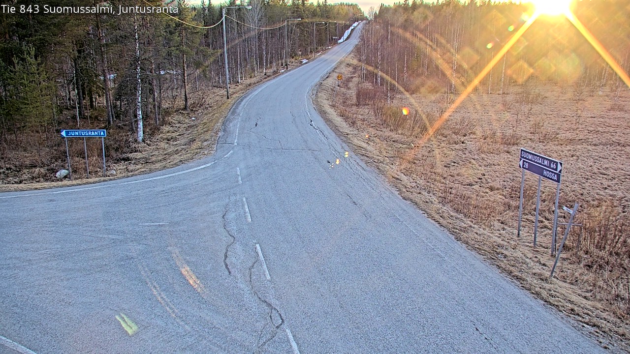 Kelikamerat Kuva Tie 843 Suomussalmi, Juntusranta, Suomussalmi, Kainuu