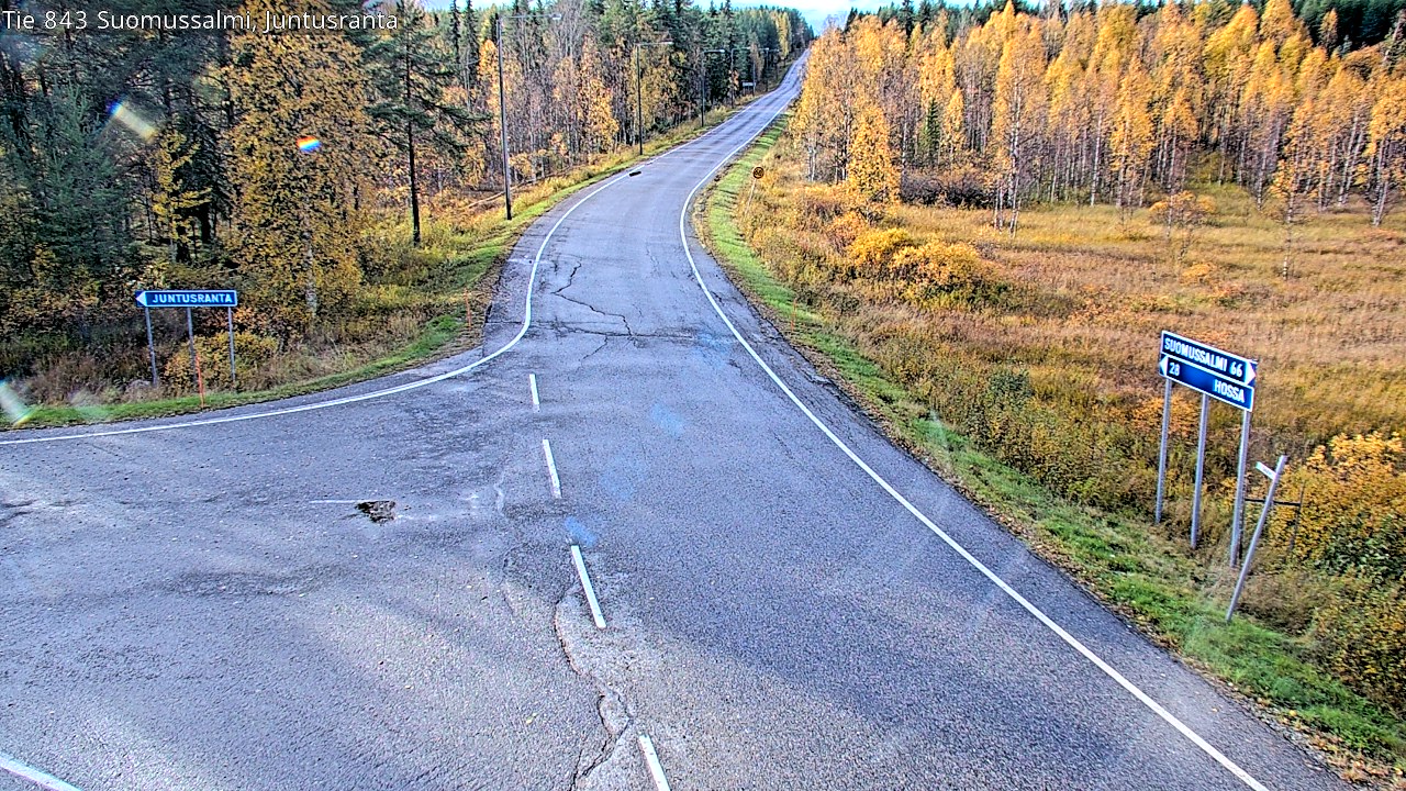 Kelikamerat Kuva Tie 843 Suomussalmi, Juntusranta, Suomussalmi, Kainuu