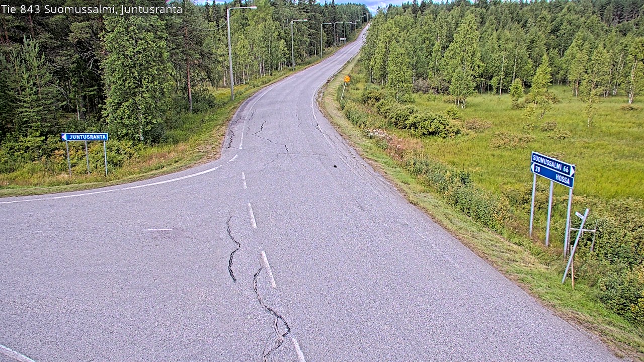Kelikamerat Kuva Tie 843 Suomussalmi, Juntusranta, Suomussalmi, Kainuu