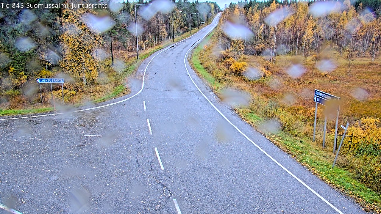 Weather Camera Image Road 843 Suomussalmi, Juntusranta, Suomussalmi, Kainuu