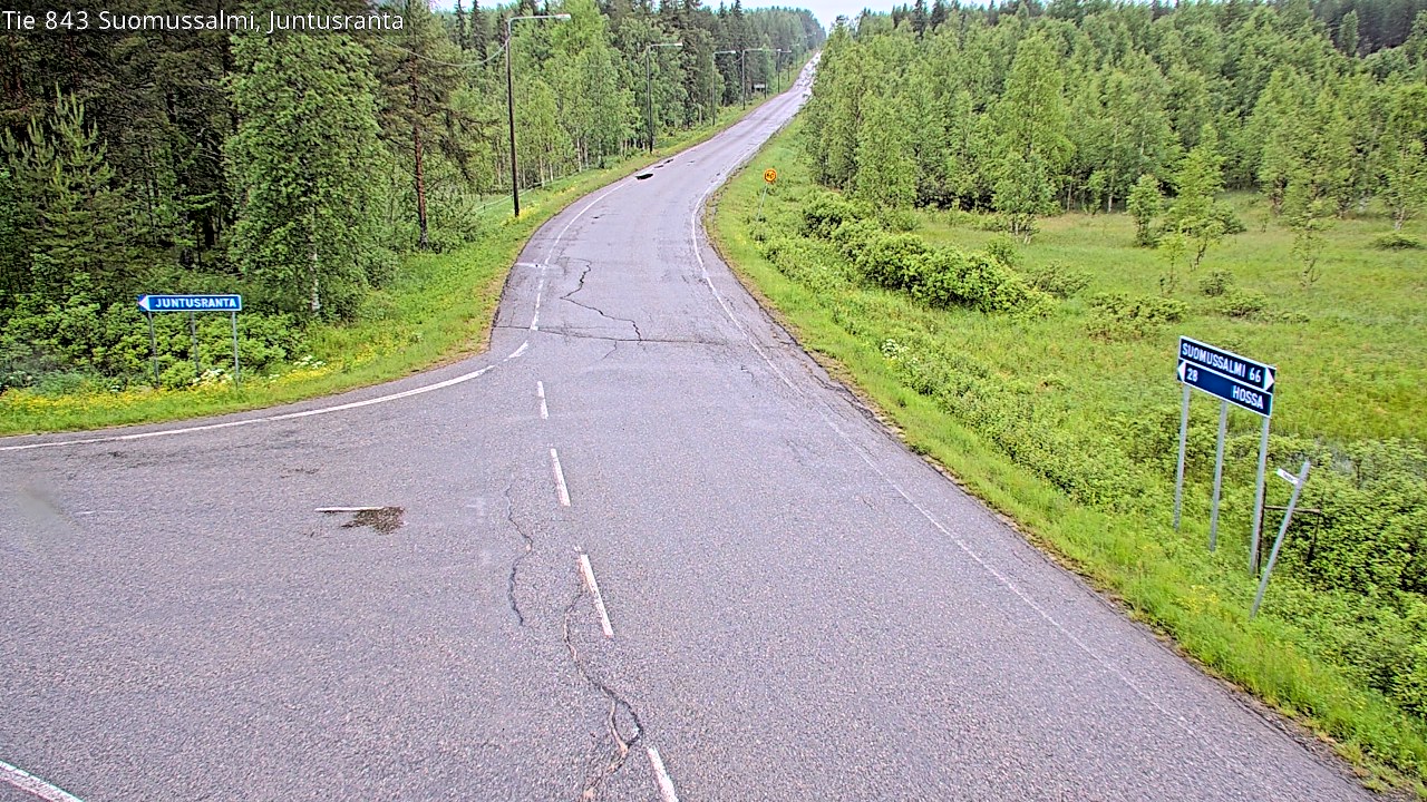 Kelikamerat Kuva Tie 843 Suomussalmi, Juntusranta, Suomussalmi, Kainuu