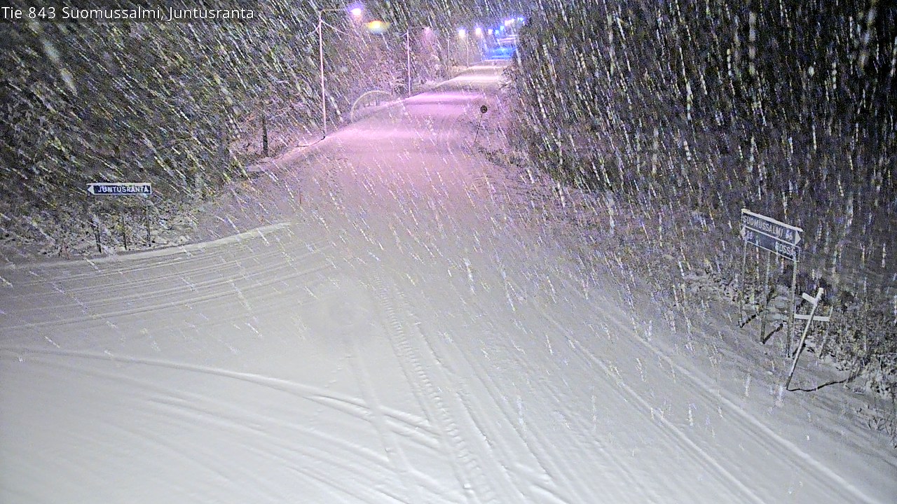 Weather Camera Image Road 843 Suomussalmi, Juntusranta, Suomussalmi, Kainuu