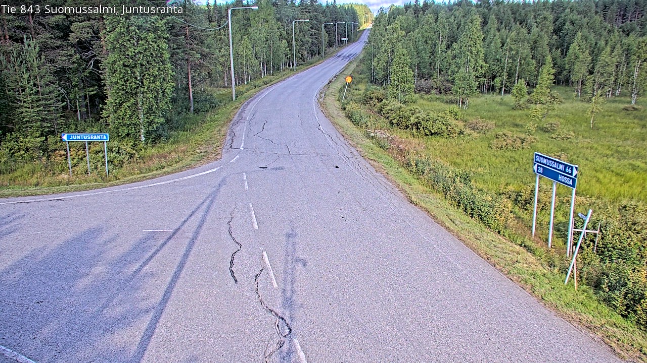 Kelikamerat Kuva Tie 843 Suomussalmi, Juntusranta, Suomussalmi, Kainuu