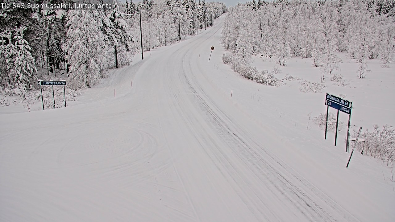 Weather Camera Image Road 843 Suomussalmi, Juntusranta, Suomussalmi, Kainuu
