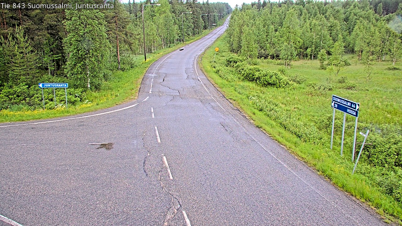 Kelikamerat Kuva Tie 843 Suomussalmi, Juntusranta, Suomussalmi, Kainuu