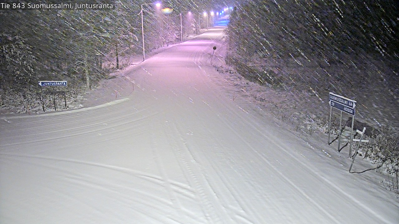 Weather Camera Image Road 843 Suomussalmi, Juntusranta, Suomussalmi, Kainuu