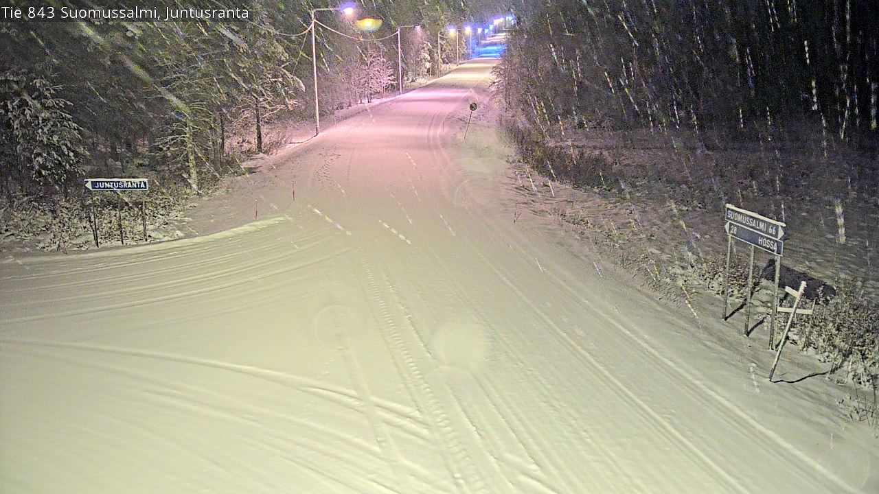 Weather Camera Image Road 843 Suomussalmi, Juntusranta, Suomussalmi, Kainuu