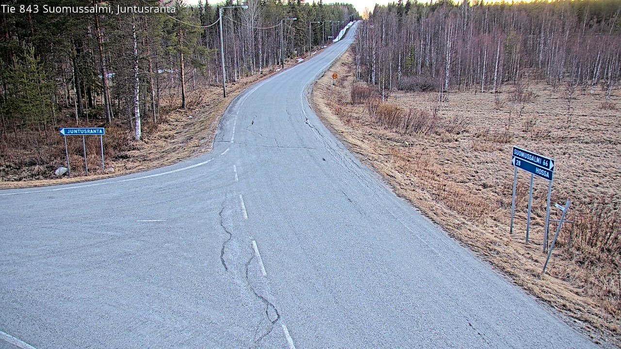 Kelikamerat Kuva Tie 843 Suomussalmi, Juntusranta, Suomussalmi, Kainuu