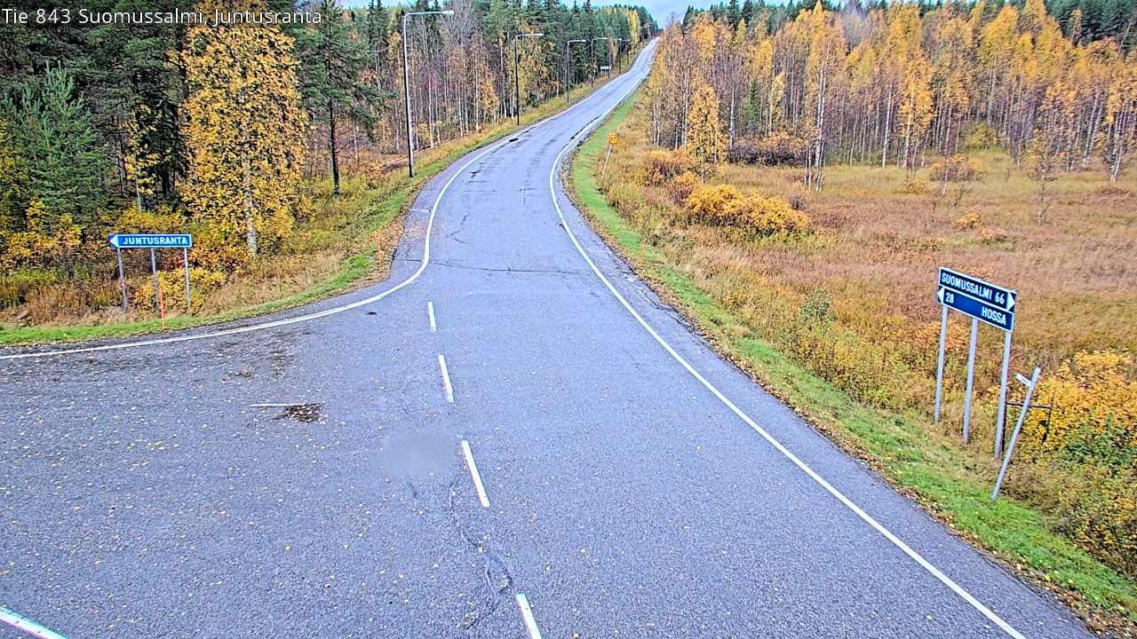 Weather Camera Image Road 843 Suomussalmi, Juntusranta, Suomussalmi, Kainuu