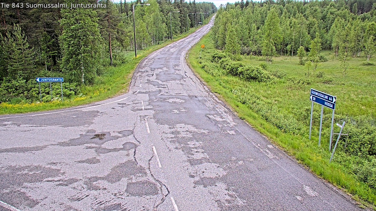 Kelikamerat Kuva Tie 843 Suomussalmi, Juntusranta, Suomussalmi, Kainuu