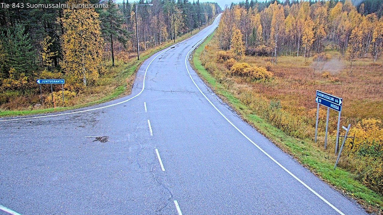 Weather Camera Image Road 843 Suomussalmi, Juntusranta, Suomussalmi, Kainuu
