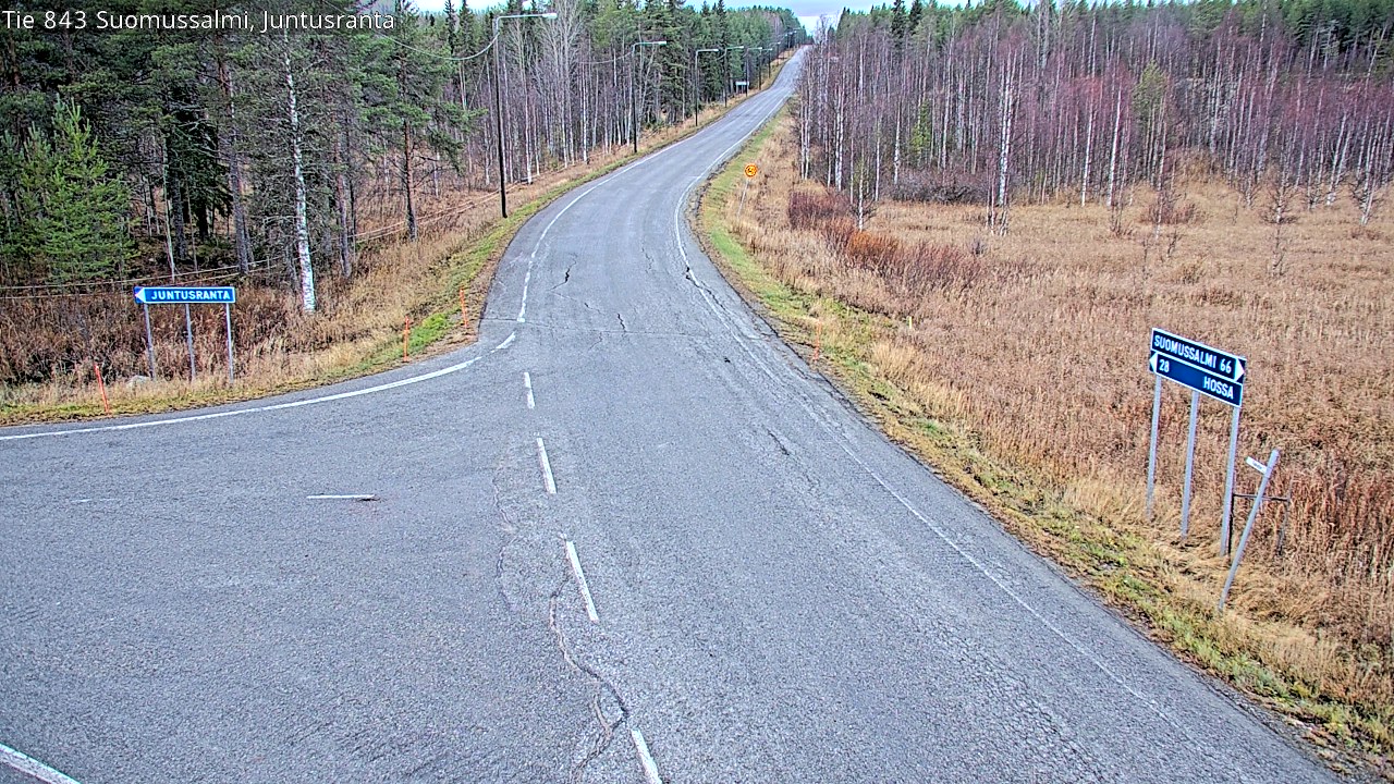 Kelikamerat Kuva Tie 843 Suomussalmi, Juntusranta, Suomussalmi, Kainuu