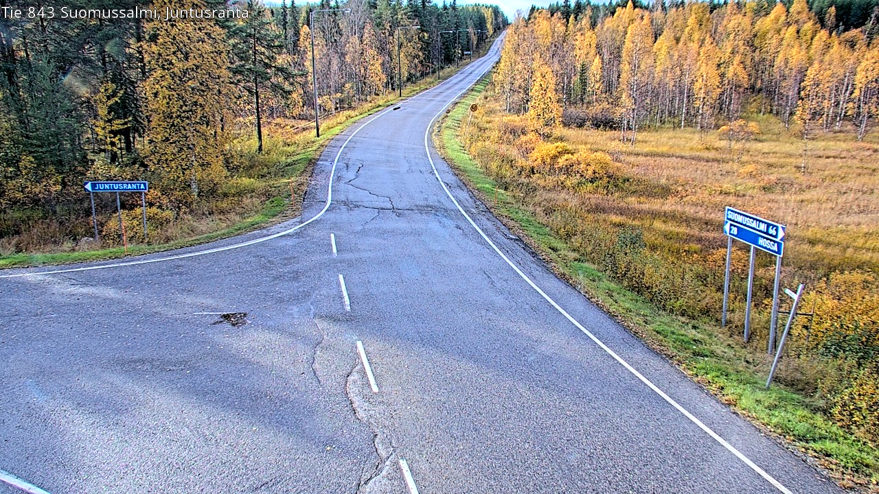 Kelikamerat Kuva Tie 843 Suomussalmi, Juntusranta, Suomussalmi, Kainuu