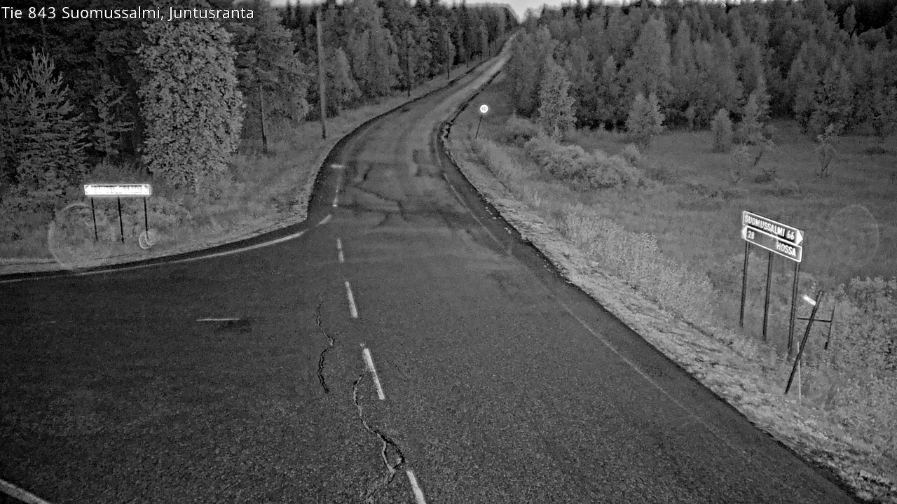 Kelikamerat Kuva Tie 843 Suomussalmi, Juntusranta, Suomussalmi, Kainuu