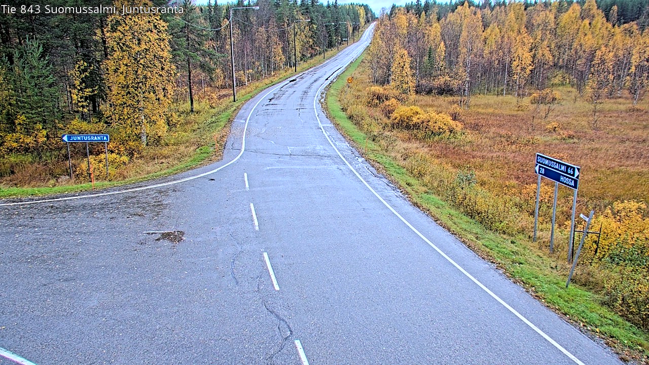 Weather Camera Image Road 843 Suomussalmi, Juntusranta, Suomussalmi, Kainuu