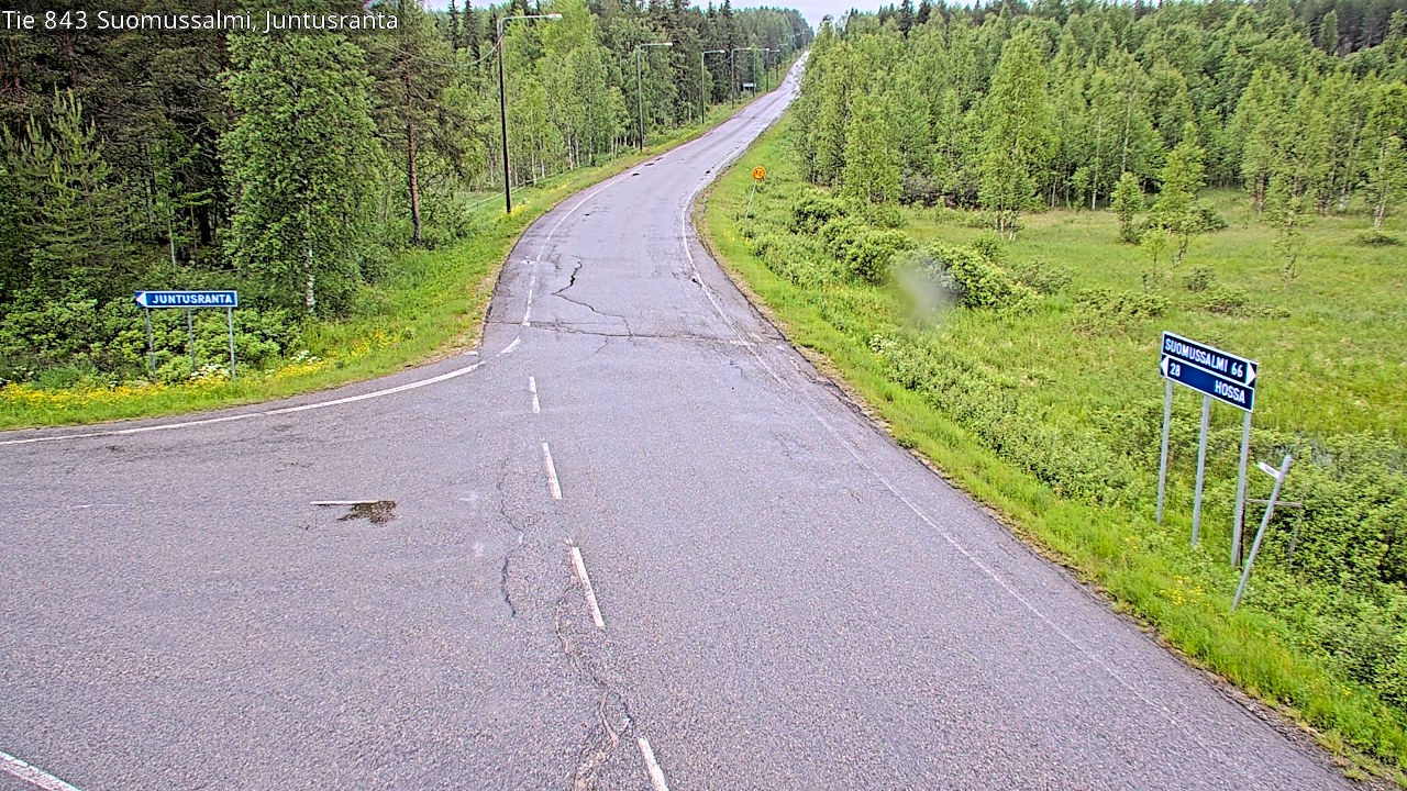 Kelikamerat Kuva Tie 843 Suomussalmi, Juntusranta, Suomussalmi, Kainuu