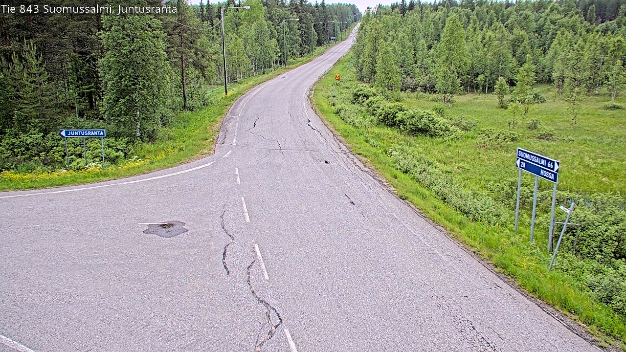 Kelikamerat Kuva Tie 843 Suomussalmi, Juntusranta, Suomussalmi, Kainuu