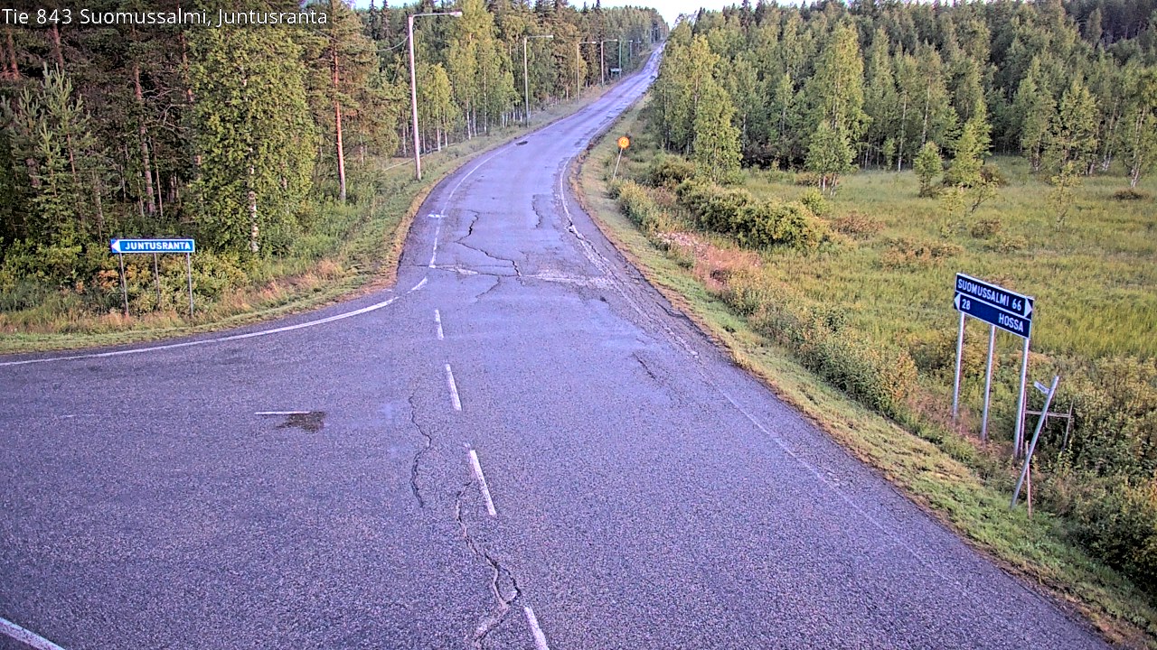 Kelikamerat Kuva Tie 843 Suomussalmi, Juntusranta, Suomussalmi, Kainuu