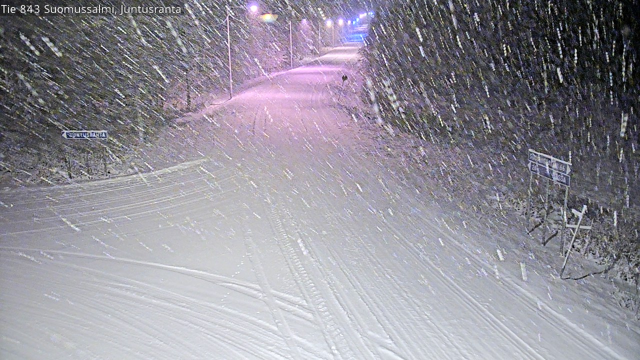 Weather Camera Image Road 843 Suomussalmi, Juntusranta, Suomussalmi, Kainuu