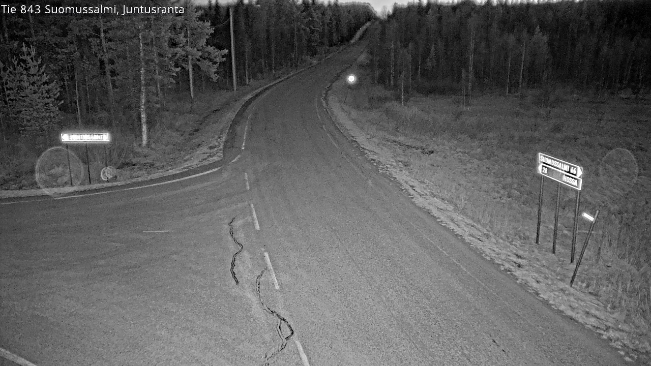 Kelikamerat Kuva Tie 843 Suomussalmi, Juntusranta, Suomussalmi, Kainuu