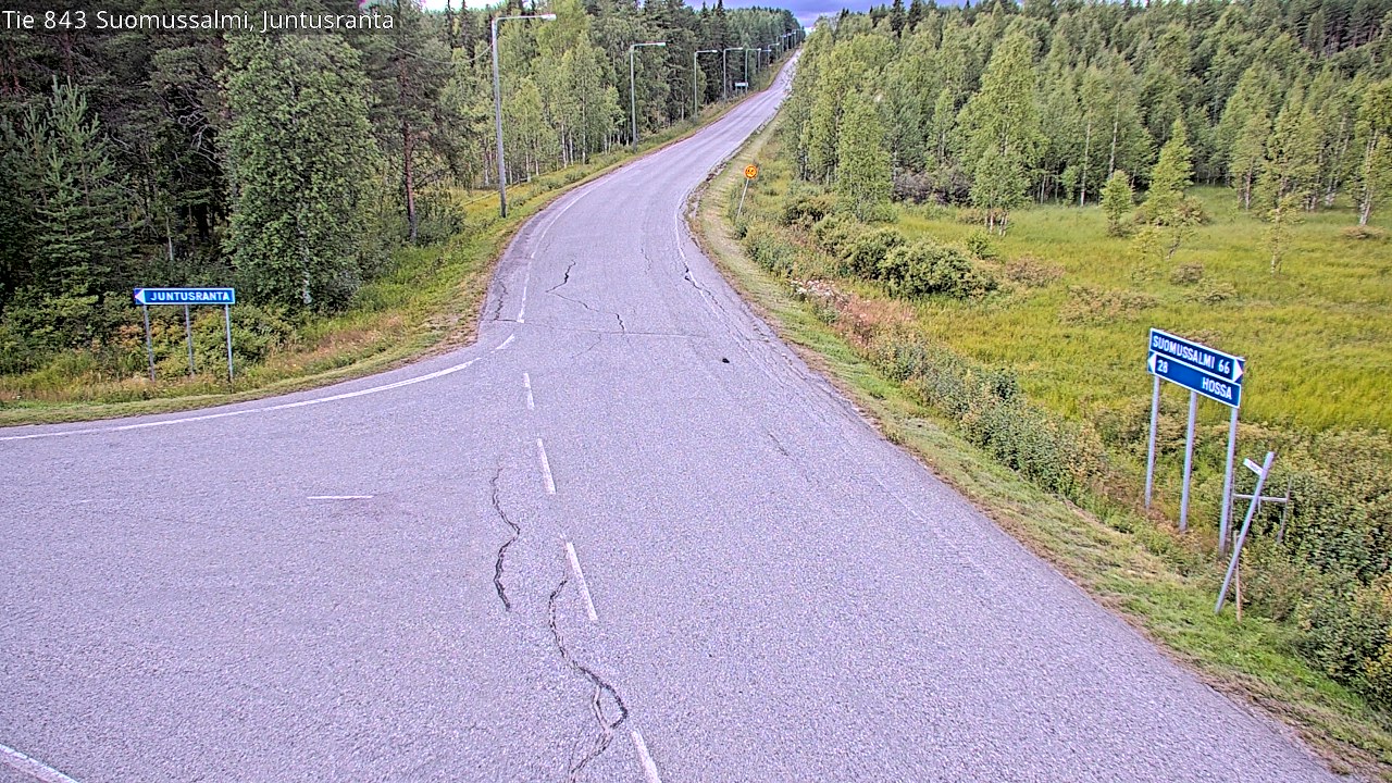 Kelikamerat Kuva Tie 843 Suomussalmi, Juntusranta, Suomussalmi, Kainuu