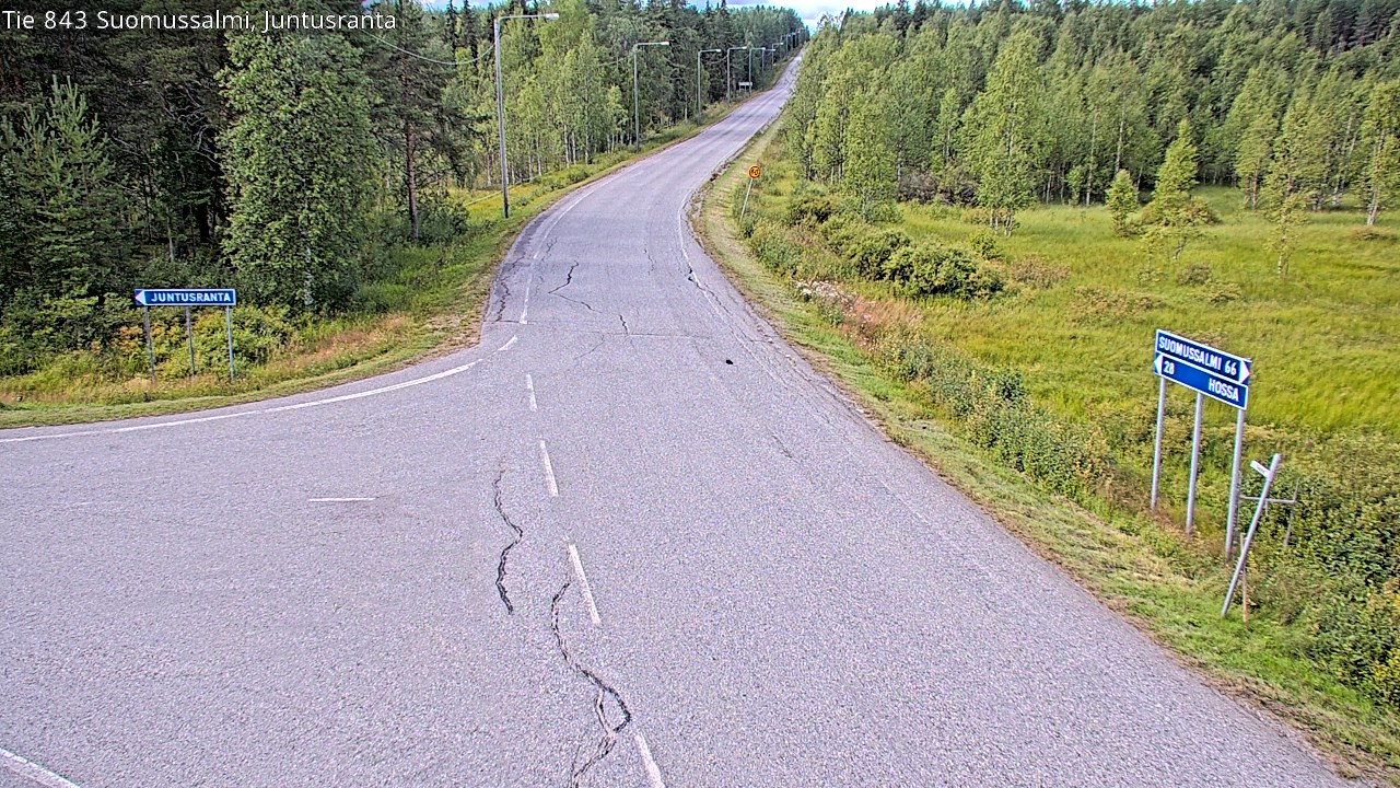 Kelikamerat Kuva Tie 843 Suomussalmi, Juntusranta, Suomussalmi, Kainuu