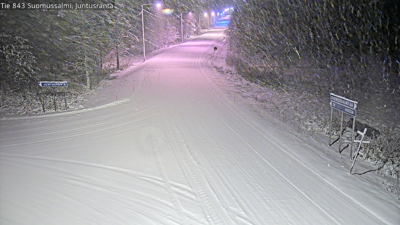 Weather Camera Image Road 843 Suomussalmi, Juntusranta, Suomussalmi, Kainuu