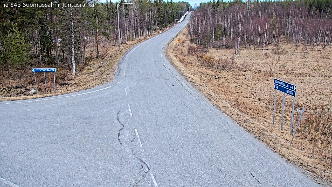 Weather Camera Image Road 843 Suomussalmi, Juntusranta, Suomussalmi, Kainuu