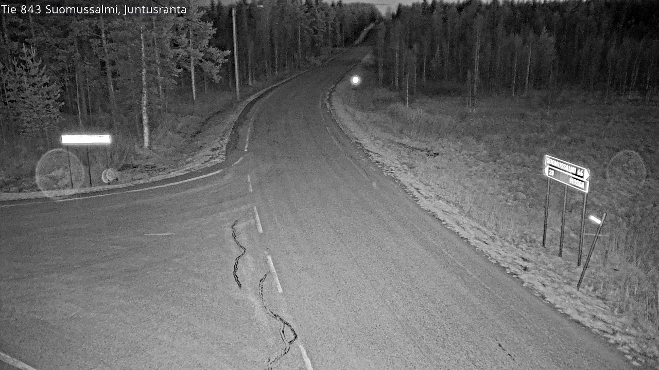 Weather Camera Image Road 843 Suomussalmi, Juntusranta, Suomussalmi, Kainuu