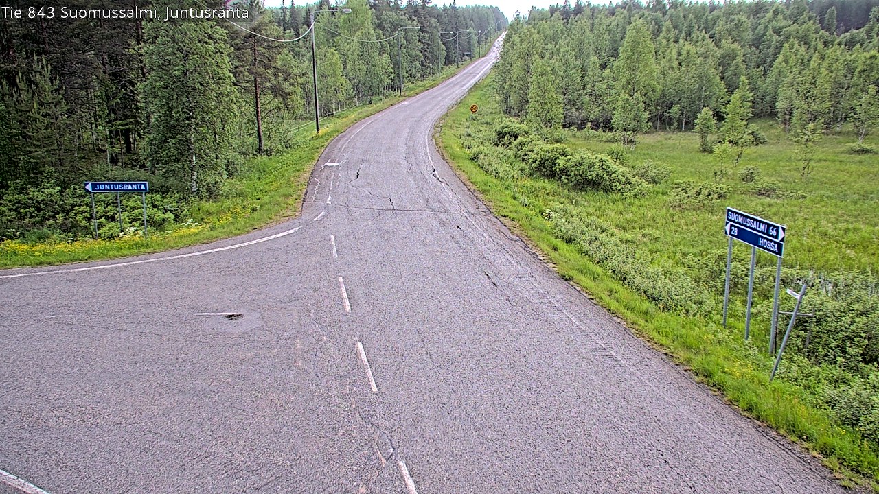 Kelikamerat Kuva Tie 843 Suomussalmi, Juntusranta, Suomussalmi, Kainuu