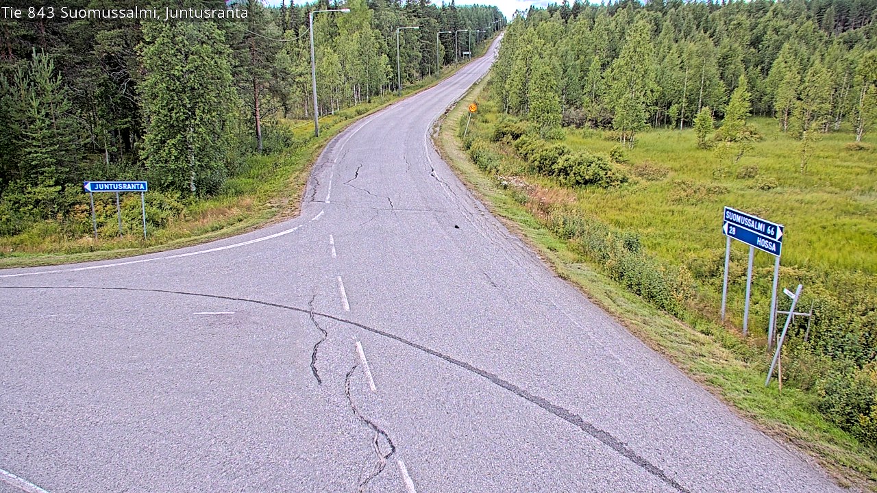 Kelikamerat Kuva Tie 843 Suomussalmi, Juntusranta, Suomussalmi, Kainuu