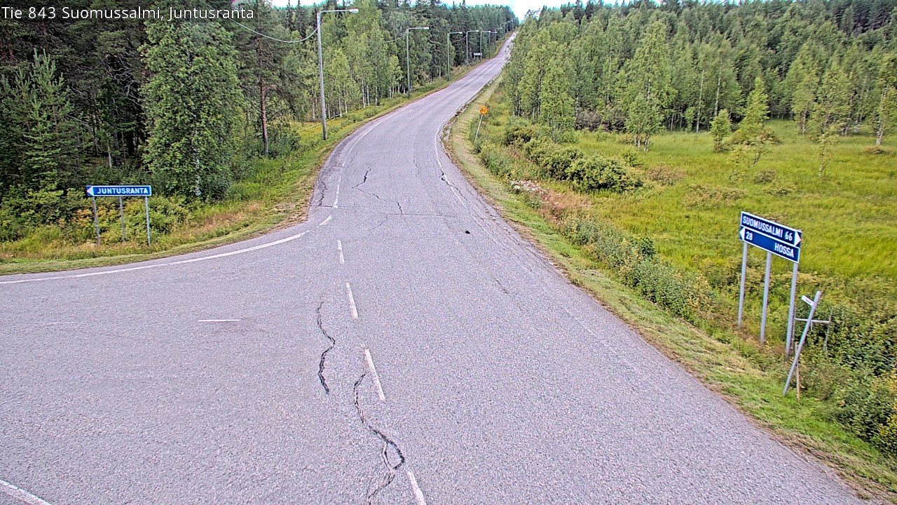 Kelikamerat Kuva Tie 843 Suomussalmi, Juntusranta, Suomussalmi, Kainuu