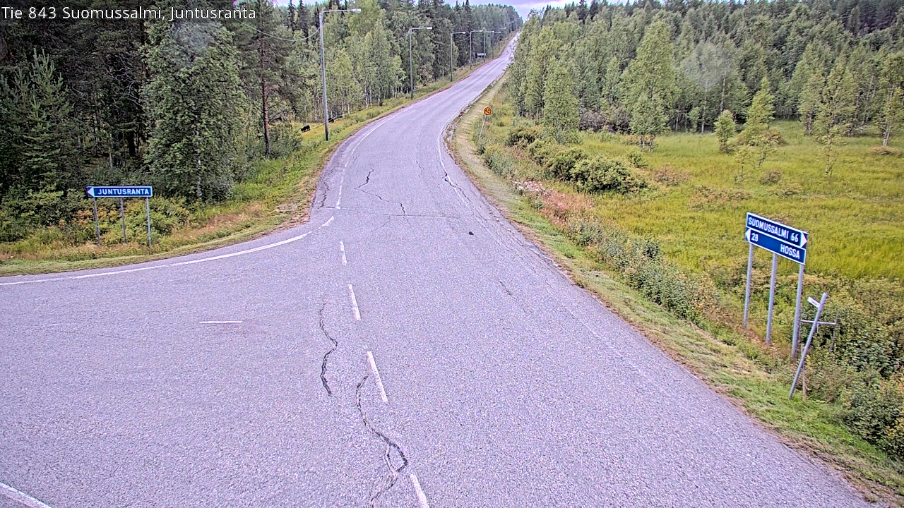 Kelikamerat Kuva Tie 843 Suomussalmi, Juntusranta, Suomussalmi, Kainuu