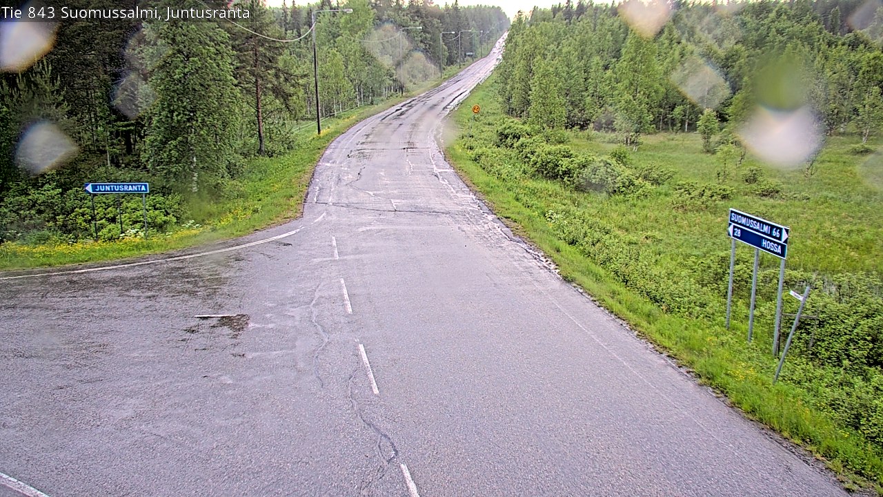 Kelikamerat Kuva Tie 843 Suomussalmi, Juntusranta, Suomussalmi, Kainuu