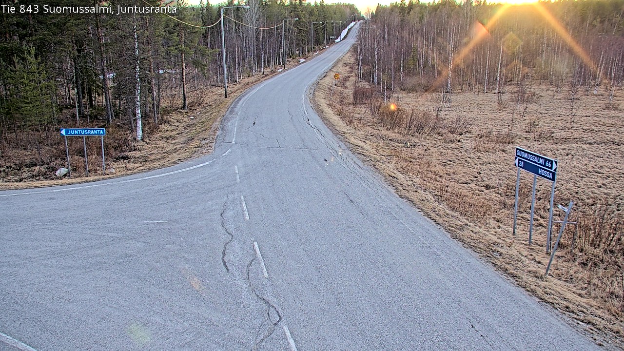 Kelikamerat Kuva Tie 843 Suomussalmi, Juntusranta, Suomussalmi, Kainuu