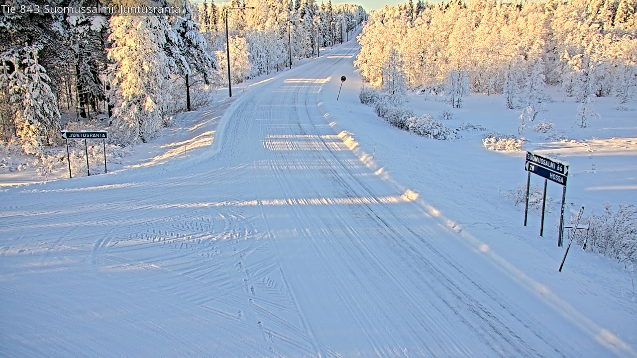 Weather Camera Image Road 843 Suomussalmi, Juntusranta, Suomussalmi, Kainuu