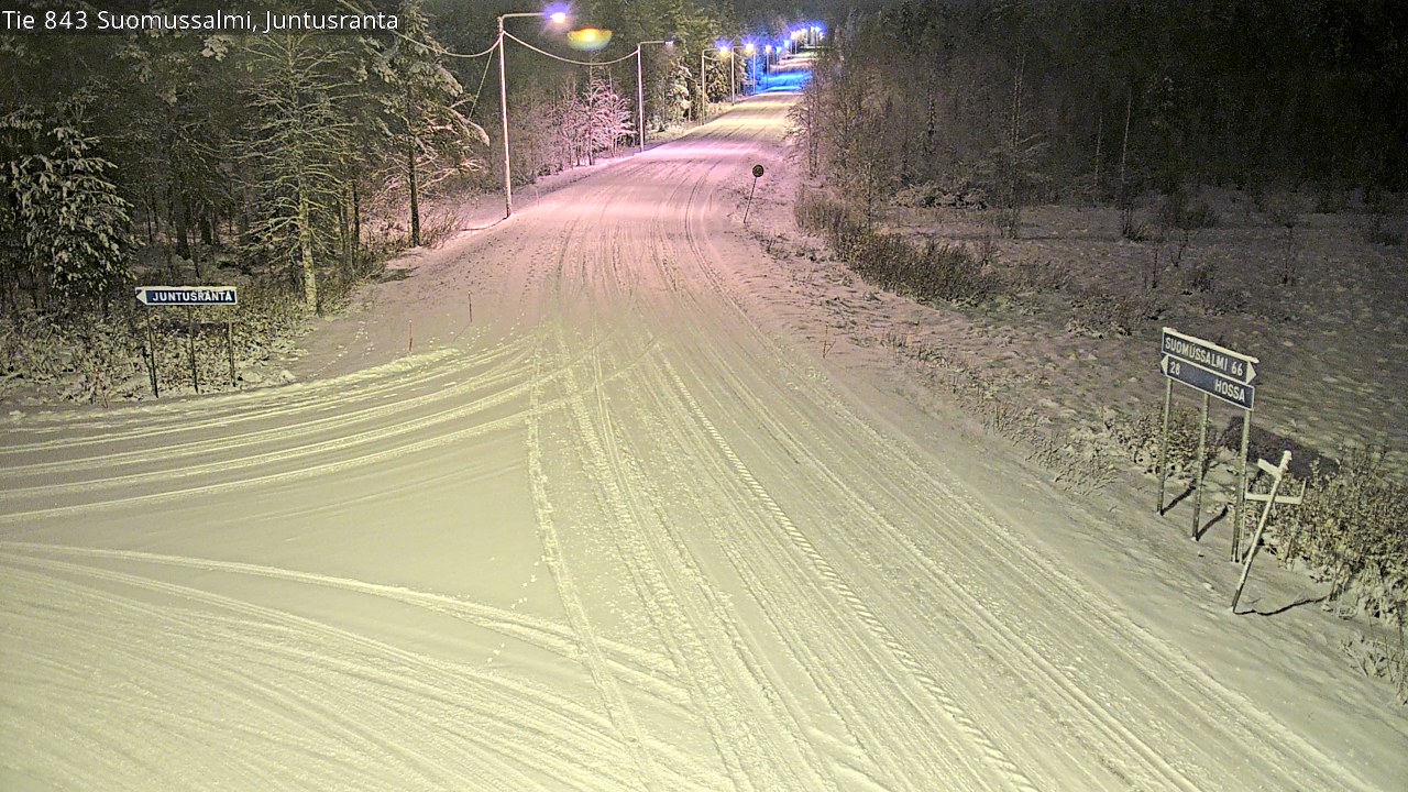 Weather Camera Image Road 843 Suomussalmi, Juntusranta, Suomussalmi, Kainuu