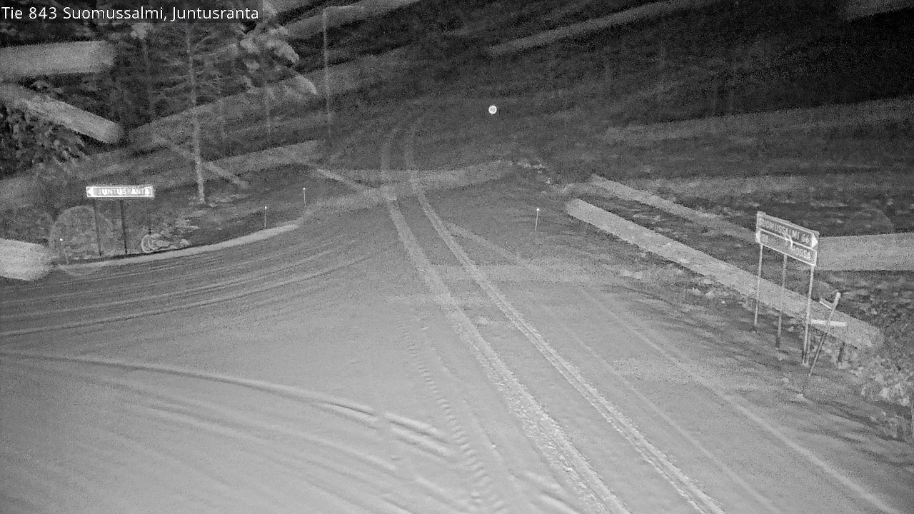 Weather Camera Image Road 843 Suomussalmi, Juntusranta, Suomussalmi, Kainuu