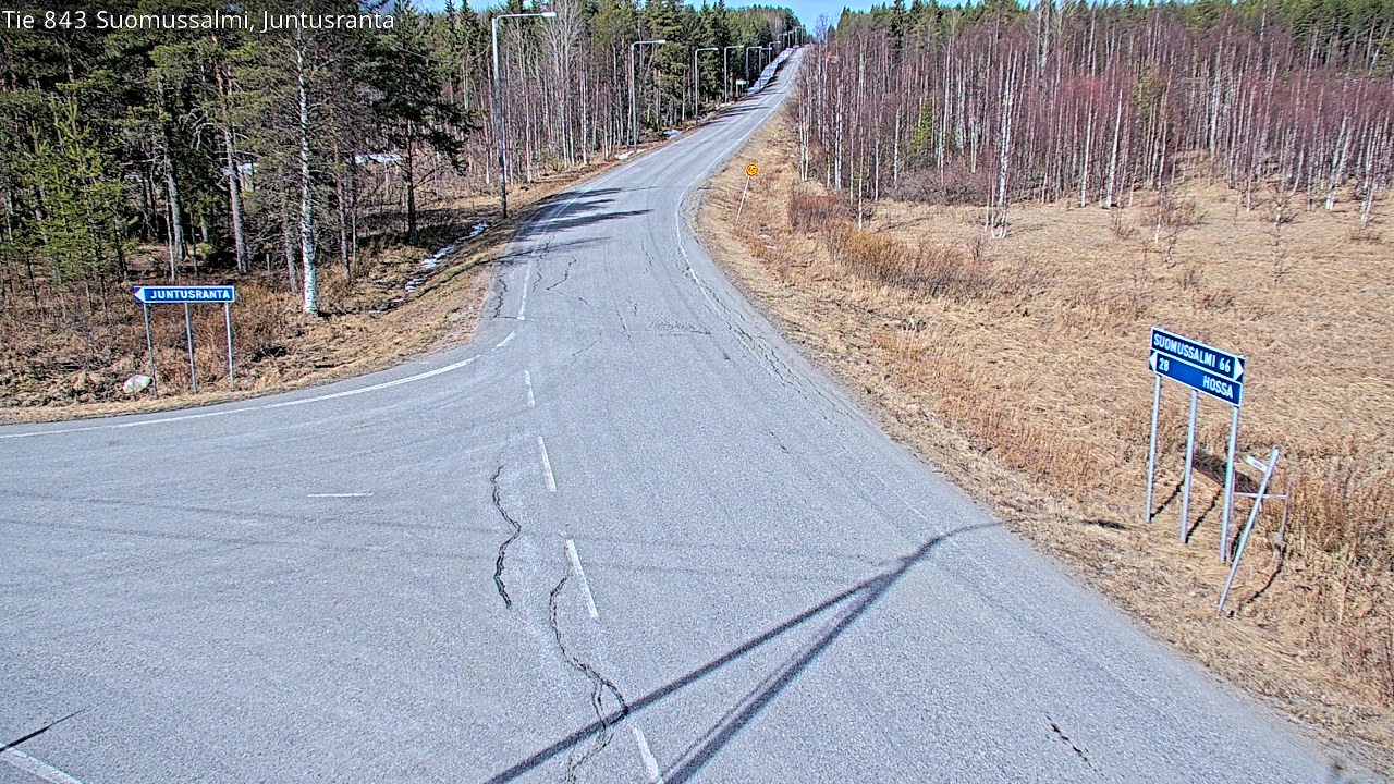 Kelikamerat Kuva Tie 843 Suomussalmi, Juntusranta, Suomussalmi, Kainuu