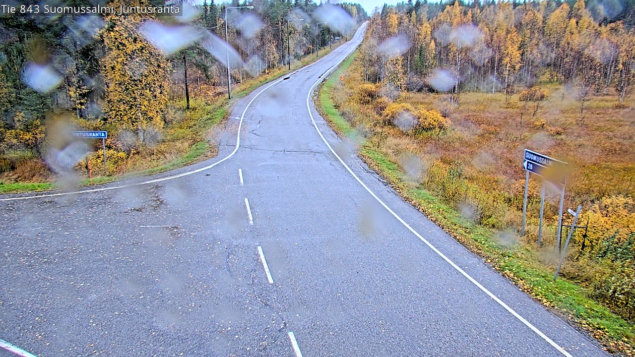 Weather Camera Image Road 843 Suomussalmi, Juntusranta, Suomussalmi, Kainuu