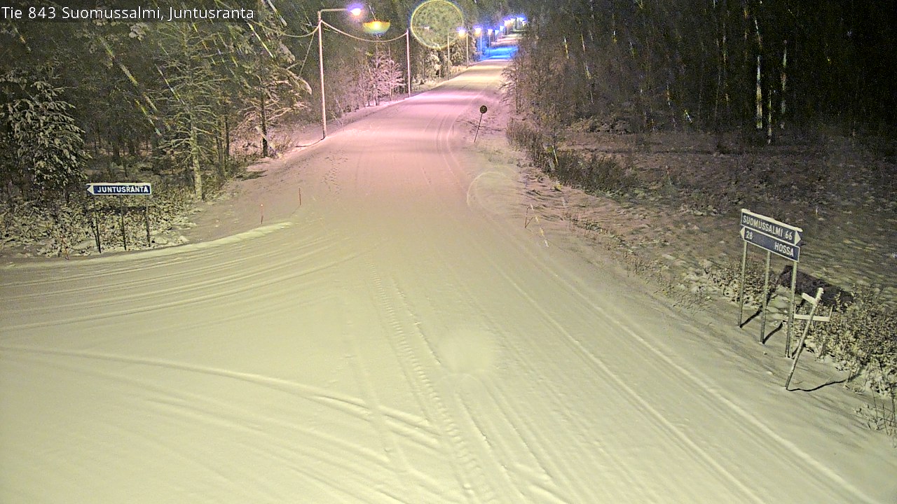 Weather Camera Image Road 843 Suomussalmi, Juntusranta, Suomussalmi, Kainuu