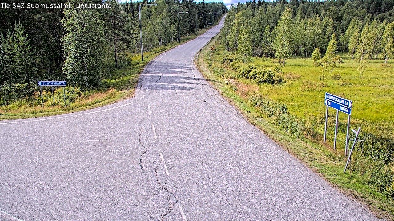 Kelikamerat Kuva Tie 843 Suomussalmi, Juntusranta, Suomussalmi, Kainuu