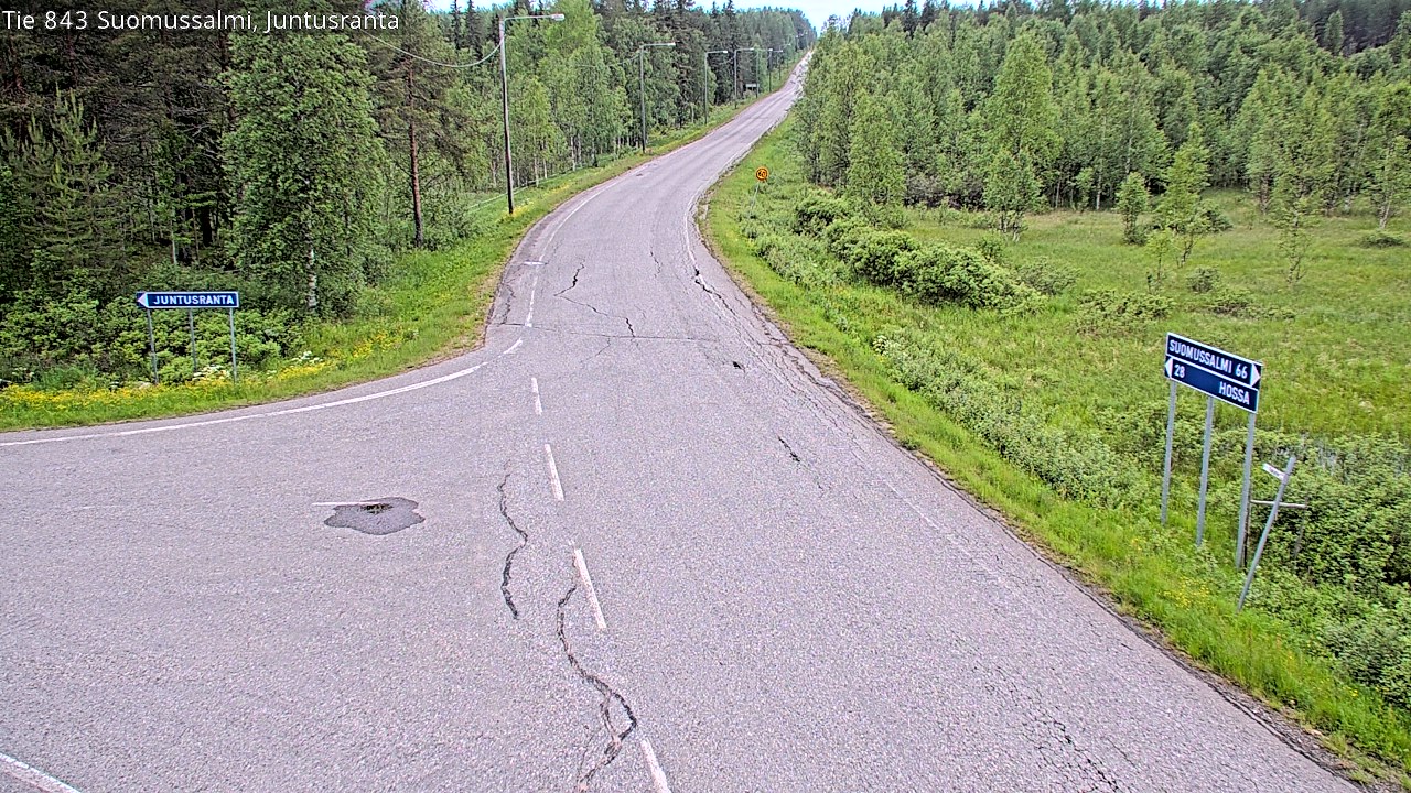 Kelikamerat Kuva Tie 843 Suomussalmi, Juntusranta, Suomussalmi, Kainuu