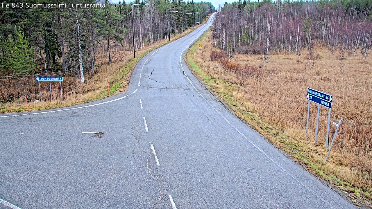 Weather Camera Image Road 843 Suomussalmi, Juntusranta, Suomussalmi, Kainuu